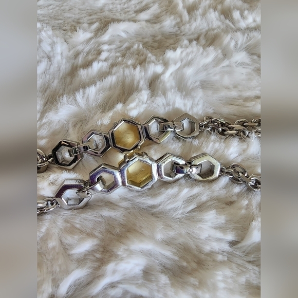 NWOT Ann Taylor Silver Jeweled Long Chain Necklace - Picture 10 of 11